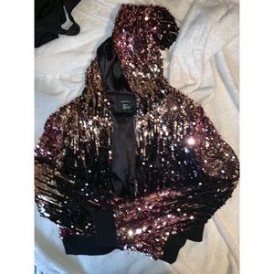 Sequin Cropped Jacket
